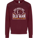 An Old Man With Golf Clubs Funny Golfing Mens Sweatshirt Jumper Maroon