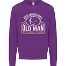 An Old Man With Golf Clubs Funny Golfing Mens Sweatshirt Jumper Purple