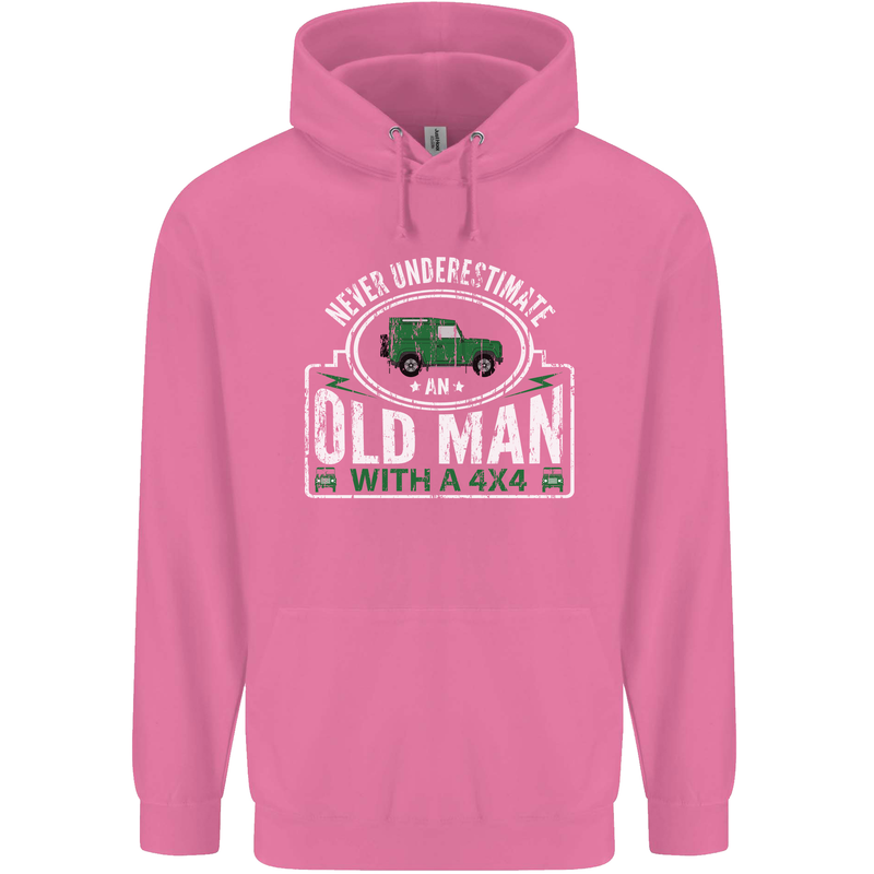 An Old Man With a 4x4 Off Roading Off Road Mens 80% Cotton Hoodie Azelea