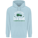 An Old Man With a 4x4 Off Roading Off Road Mens 80% Cotton Hoodie Light Blue