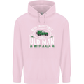 An Old Man With a 4x4 Off Roading Off Road Mens 80% Cotton Hoodie Light Pink