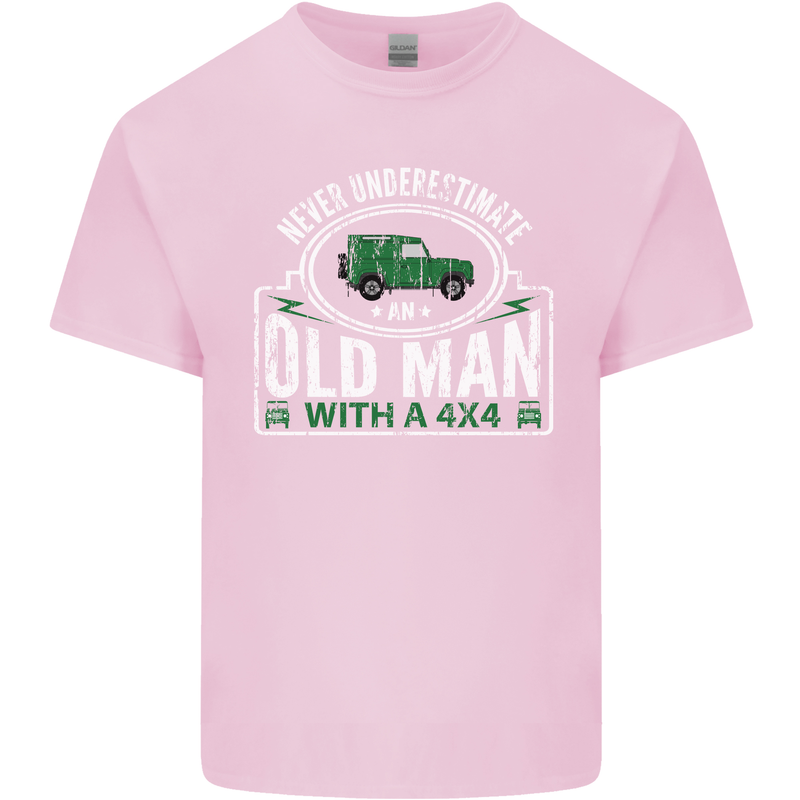 An Old Man With a 4x4 Off Roading Off Road Mens Cotton T-Shirt Tee Top Light Pink