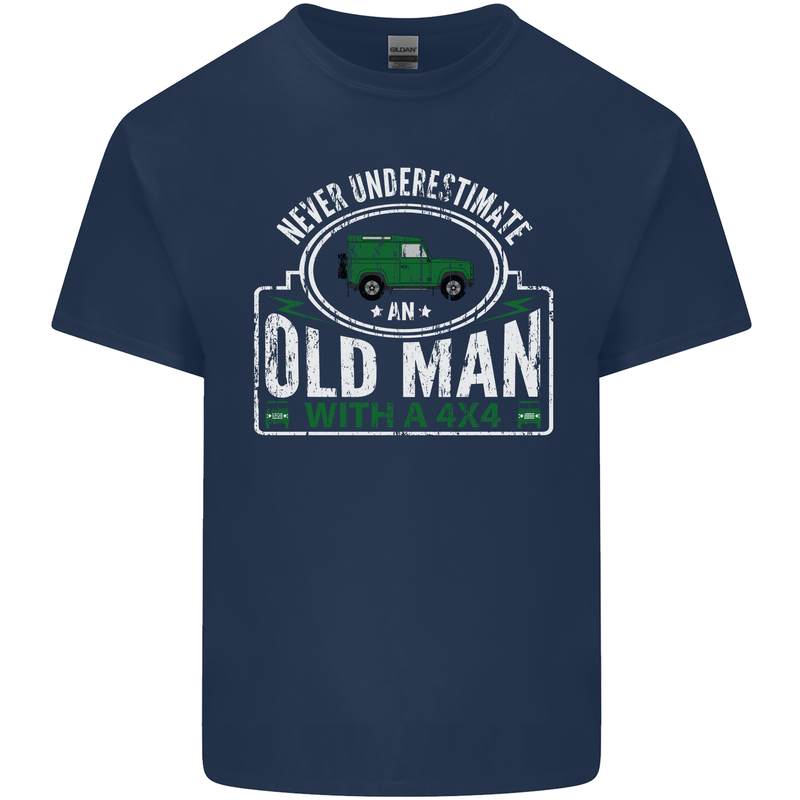 An Old Man With a 4x4 Off Roading Off Road Mens Cotton T-Shirt Tee Top Navy Blue