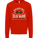 An Old Man With a 4x4 Off Roading Off Road Mens Sweatshirt Jumper Bright Red
