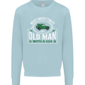 An Old Man With a 4x4 Off Roading Off Road Mens Sweatshirt Jumper Light Blue