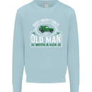 An Old Man With a 4x4 Off Roading Off Road Mens Sweatshirt Jumper Light Blue