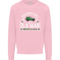 An Old Man With a 4x4 Off Roading Off Road Mens Sweatshirt Jumper Light Pink