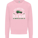 An Old Man With a 4x4 Off Roading Off Road Mens Sweatshirt Jumper Light Pink