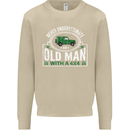 An Old Man With a 4x4 Off Roading Off Road Mens Sweatshirt Jumper Sand