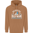 An Old Man With a Boat Sailor Sailing Funny Mens 80% Cotton Hoodie Caramel Latte