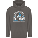 An Old Man With a Boat Sailor Sailing Funny Mens 80% Cotton Hoodie Charcoal