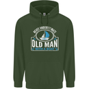 An Old Man With a Boat Sailor Sailing Funny Mens 80% Cotton Hoodie Forest Green