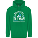 An Old Man With a Boat Sailor Sailing Funny Mens 80% Cotton Hoodie Irish Green