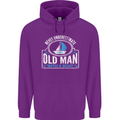 An Old Man With a Boat Sailor Sailing Funny Mens 80% Cotton Hoodie Purple