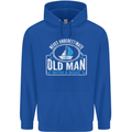 An Old Man With a Boat Sailor Sailing Funny Mens 80% Cotton Hoodie Royal Blue