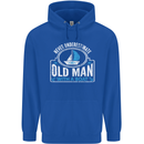 An Old Man With a Boat Sailor Sailing Funny Mens 80% Cotton Hoodie Royal Blue