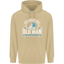 An Old Man With a Boat Sailor Sailing Funny Mens 80% Cotton Hoodie Sand