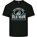 An Old Man With a Boat Sailor Sailing Funny Mens Cotton T-Shirt Tee Top Black
