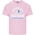 An Old Man With a Boat Sailor Sailing Funny Mens Cotton T-Shirt Tee Top Light Pink