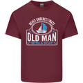 An Old Man With a Boat Sailor Sailing Funny Mens Cotton T-Shirt Tee Top Maroon