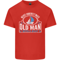 An Old Man With a Boat Sailor Sailing Funny Mens Cotton T-Shirt Tee Top Red