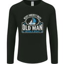 An Old Man With a Boat Sailor Sailing Funny Mens Long Sleeve T-Shirt Black