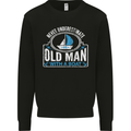 An Old Man With a Boat Sailor Sailing Funny Mens Sweatshirt Jumper Black