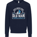 An Old Man With a Boat Sailor Sailing Funny Mens Sweatshirt Jumper Navy Blue