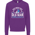 An Old Man With a Boat Sailor Sailing Funny Mens Sweatshirt Jumper Purple