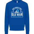An Old Man With a Boat Sailor Sailing Funny Mens Sweatshirt Jumper Royal Blue
