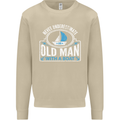 An Old Man With a Boat Sailor Sailing Funny Mens Sweatshirt Jumper Sand