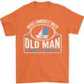 An Old Man With a Boat Sailor Sailing Funny Mens T-Shirt Cotton Gildan Orange