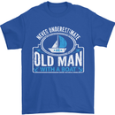An Old Man With a Boat Sailor Sailing Funny Mens T-Shirt Cotton Gildan Royal Blue