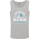 An Old Man With a Boat Sailor Sailing Funny Mens Vest Tank Top Sports Grey