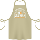 An Old Man With a Bowling Ball 10 Pin Cotton Apron 100% Organic Khaki
