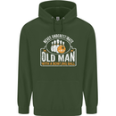 An Old Man With a Bowling Ball 10 Pin Mens 80% Cotton Hoodie Forest Green