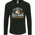 An Old Man With a Bowling Ball 10 Pin Mens Long Sleeve T-Shirt Black