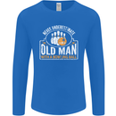 An Old Man With a Bowling Ball 10 Pin Mens Long Sleeve T-Shirt Royal Blue