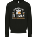 An Old Man With a Bowling Ball 10 Pin Mens Sweatshirt Jumper Black