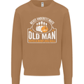 An Old Man With a Bowling Ball 10 Pin Mens Sweatshirt Jumper Caramel Latte