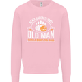 An Old Man With a Bowling Ball 10 Pin Mens Sweatshirt Jumper Light Pink
