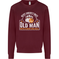 An Old Man With a Bowling Ball 10 Pin Mens Sweatshirt Jumper Maroon
