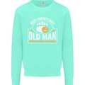 An Old Man With a Bowling Ball 10 Pin Mens Sweatshirt Jumper Peppermint