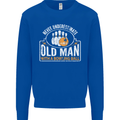 An Old Man With a Bowling Ball 10 Pin Mens Sweatshirt Jumper Royal Blue