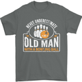 An Old Man With a Bowling Ball 10 Pin Mens T-Shirt Cotton Gildan Charcoal