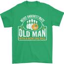 An Old Man With a Bowling Ball 10 Pin Mens T-Shirt Cotton Gildan Irish Green