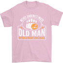 An Old Man With a Bowling Ball 10 Pin Mens T-Shirt Cotton Gildan Light Pink
