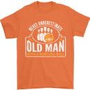 An Old Man With a Bowling Ball 10 Pin Mens T-Shirt Cotton Gildan Orange