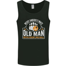 An Old Man With a Bowling Ball 10 Pin Mens Vest Tank Top Black