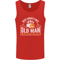 An Old Man With a Bowling Ball 10 Pin Mens Vest Tank Top Red